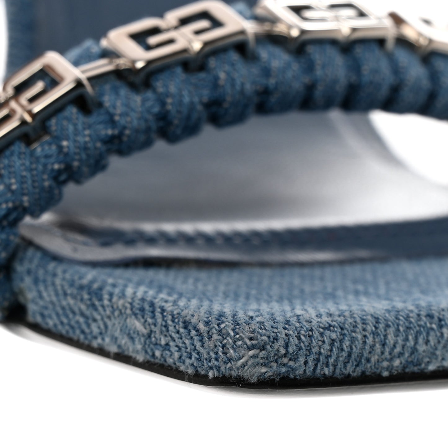 Denim G Woven 90mm Slingback Sandals 36 Medium Blue