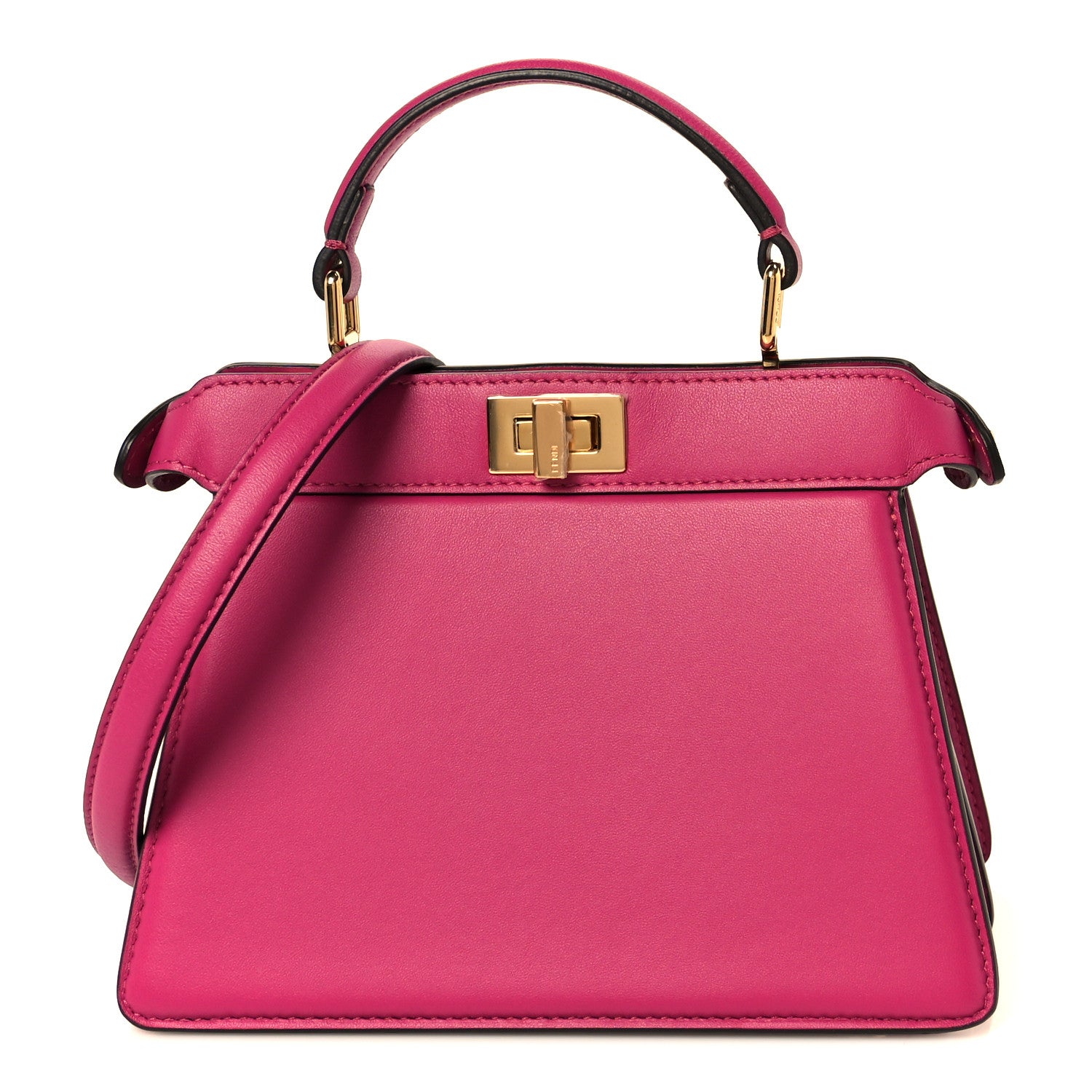 Fendi Shiny Nappa Petite Peekaboo I SEE U Satchel Ciclamino Pilar 1 of 10