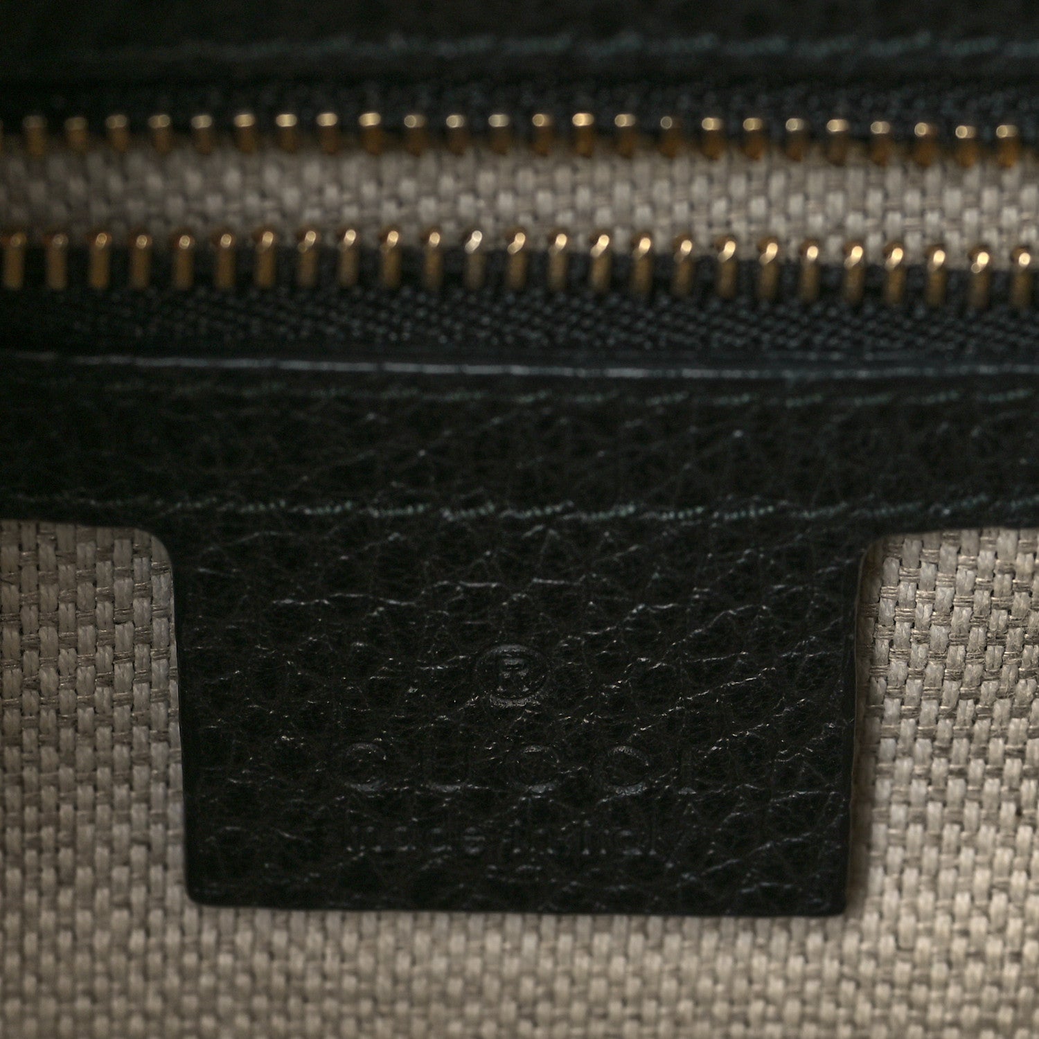 Gucci Pebbled Calfskin Medium Soho Top Handle Satchel Black 6 of 11