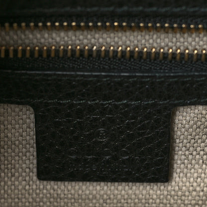 Gucci Pebbled Calfskin Medium Soho Top Handle Satchel Black 6 of 11