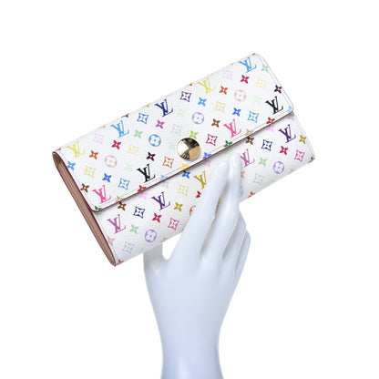 Louis Vuitton Monogram Multicolor Sarah Wallet White 2 of 6