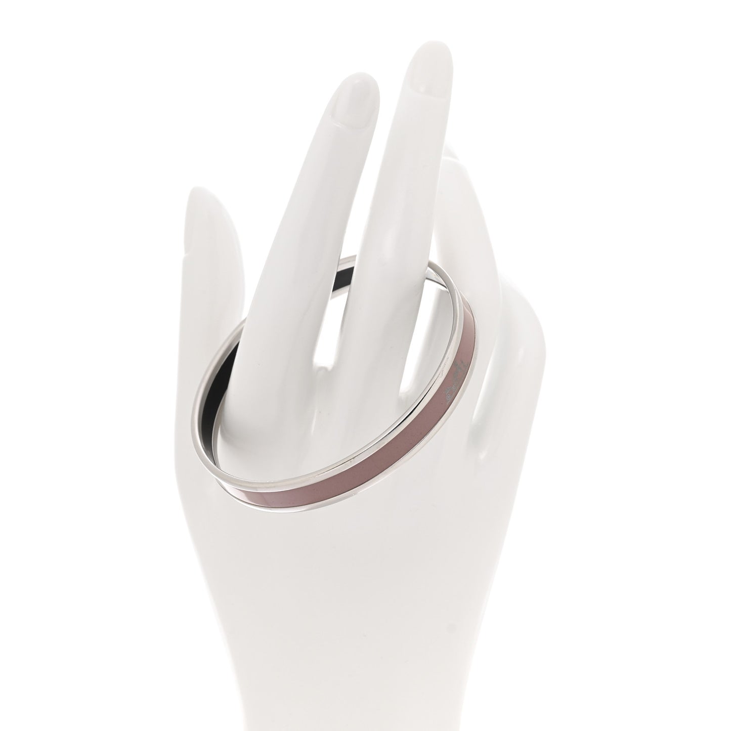 Enamel Printed Narrow Caleche Bracelet 65 Rose Dragee