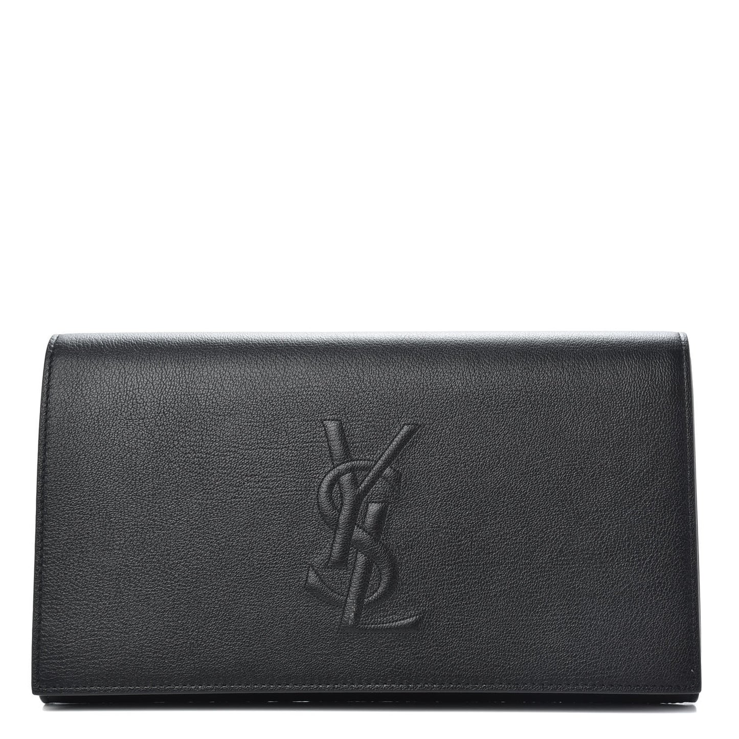 Calfskin Monogram Large Belle De Jour Clutch Black