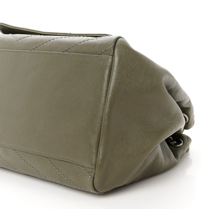 Saint Laurent Vintage Lambskin Chevron Monogram Medium Nolita Military Olive 10 of 10