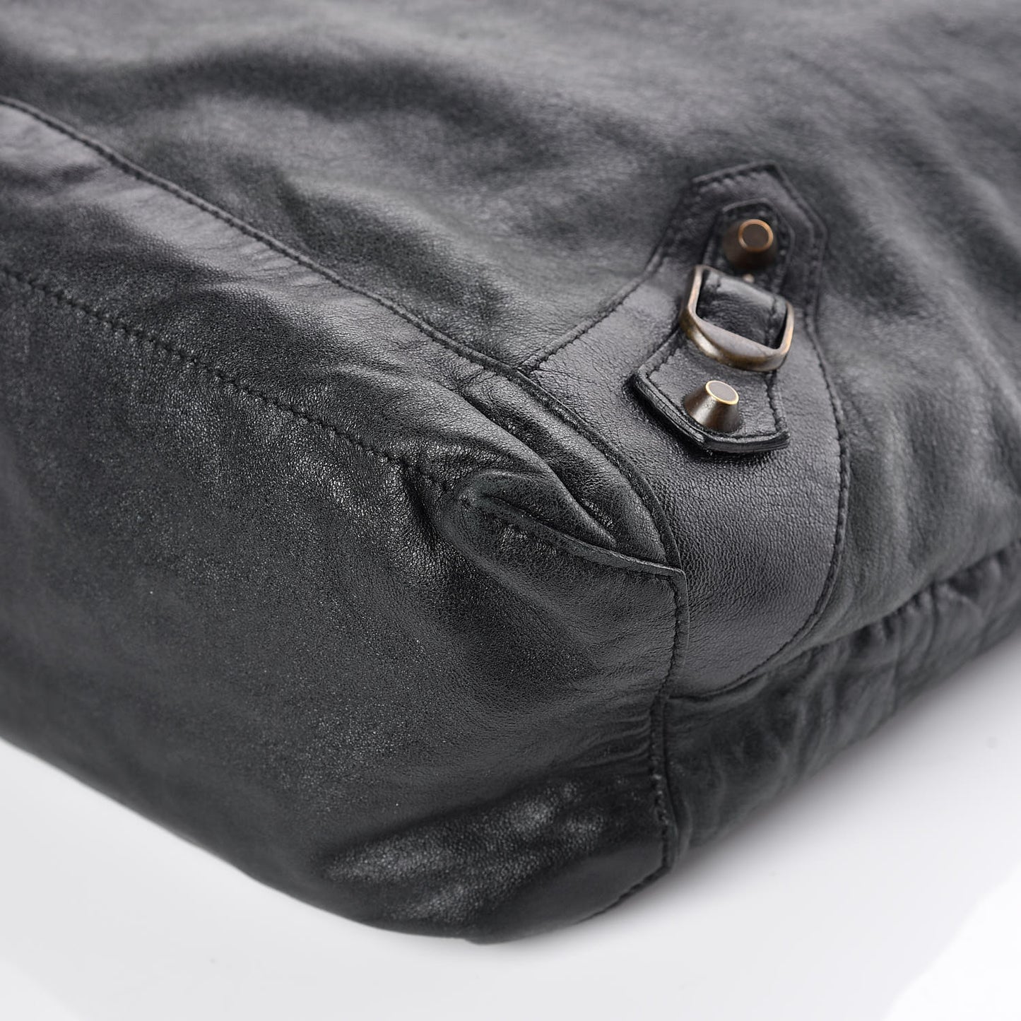 Agneau Classic Hardware Day Hobo Black