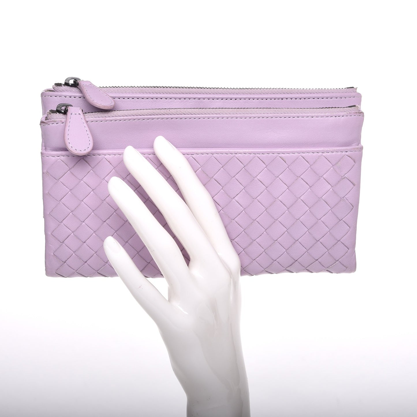 Nappa Intrecciato Fold Over Wallet Parme