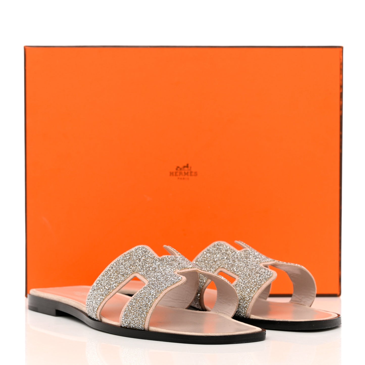 Suede Goatskin Crystal Powder Oran Sandals 39.5