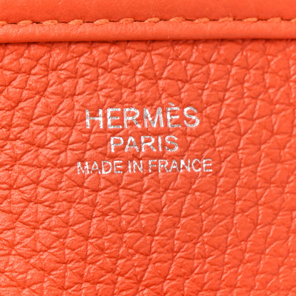 Hermes Taurillon Clemence Evelyne III PM Orange Poppy 6 of 12