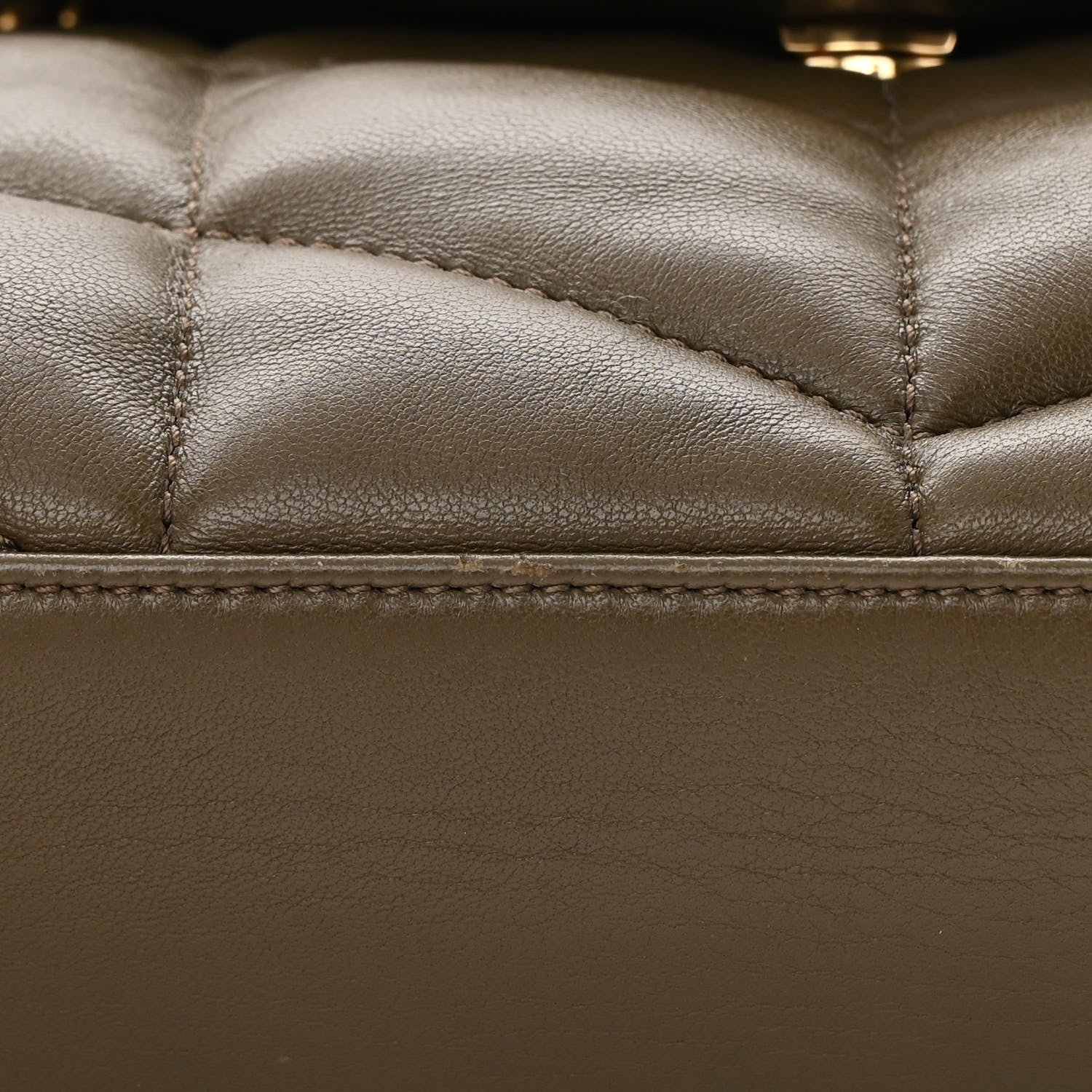 Saint Laurent Lambskin Quilted Toy Loulou Puffer Monogram Chain Satchel Seaweed 10 of 11