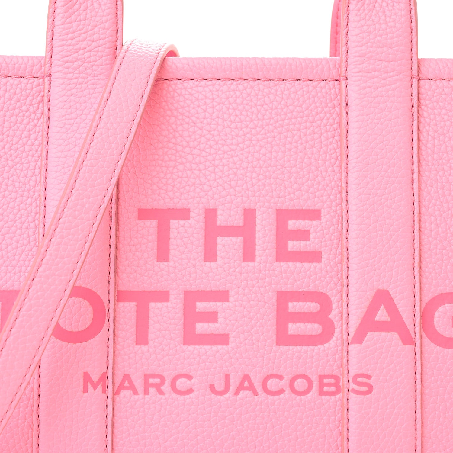 Marc Jacobs Grained Calfskin Small The Tote Bag Candy Pink 9 of 11