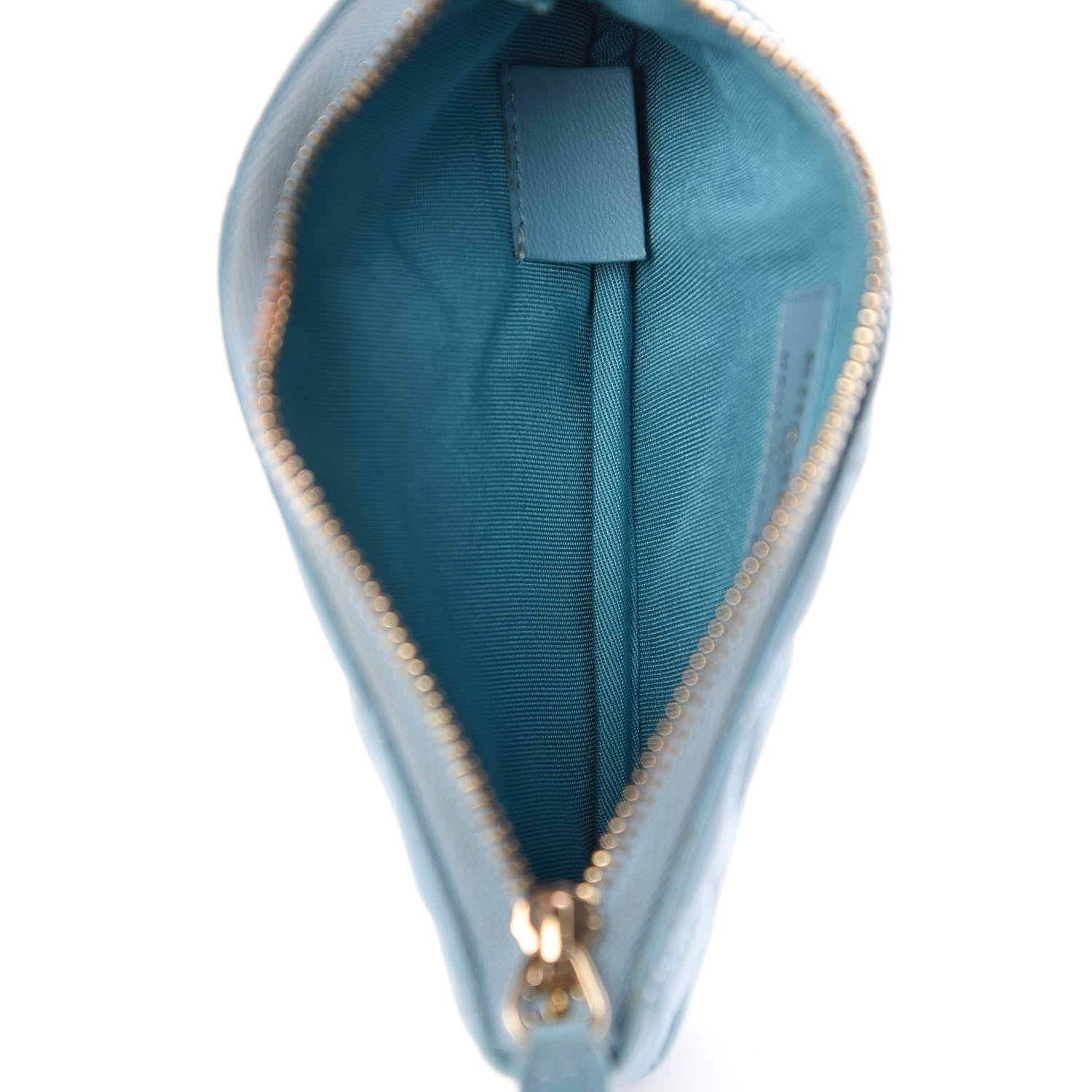 Chanel Lambskin Quilted Small Cosmetic Case Blue 7 of 9