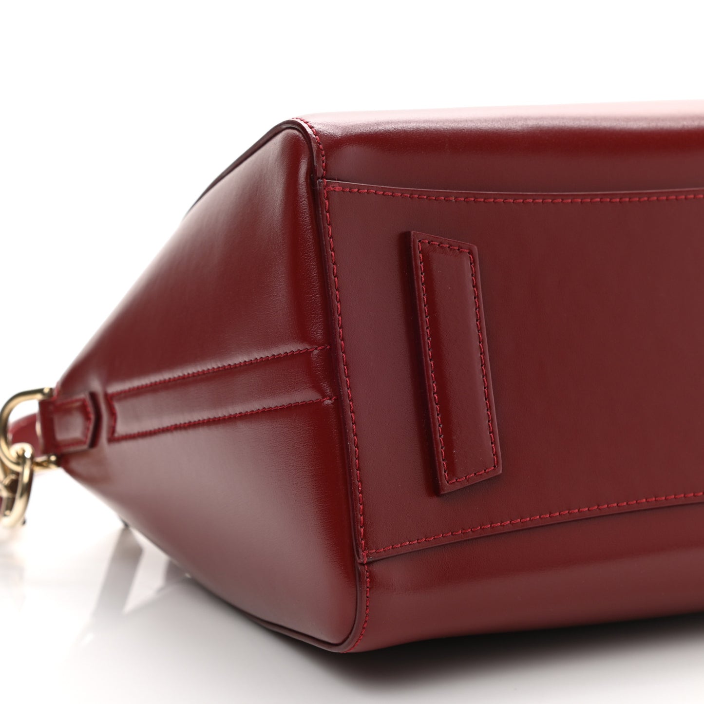 Shiny Lord Calfskin Small Antigona Burgundy