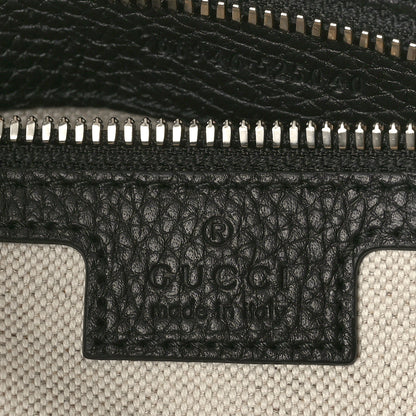 Gucci Piuma Calfskin Jumbo GG Embossed Medium Messenger Bag Black 6 of 10