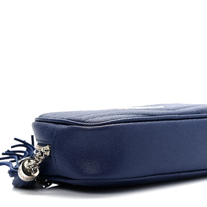 Saint Laurent Grain De Poudre Matelasse Monogram Mini Lou Camera Bag Azure Blue 8 of 9