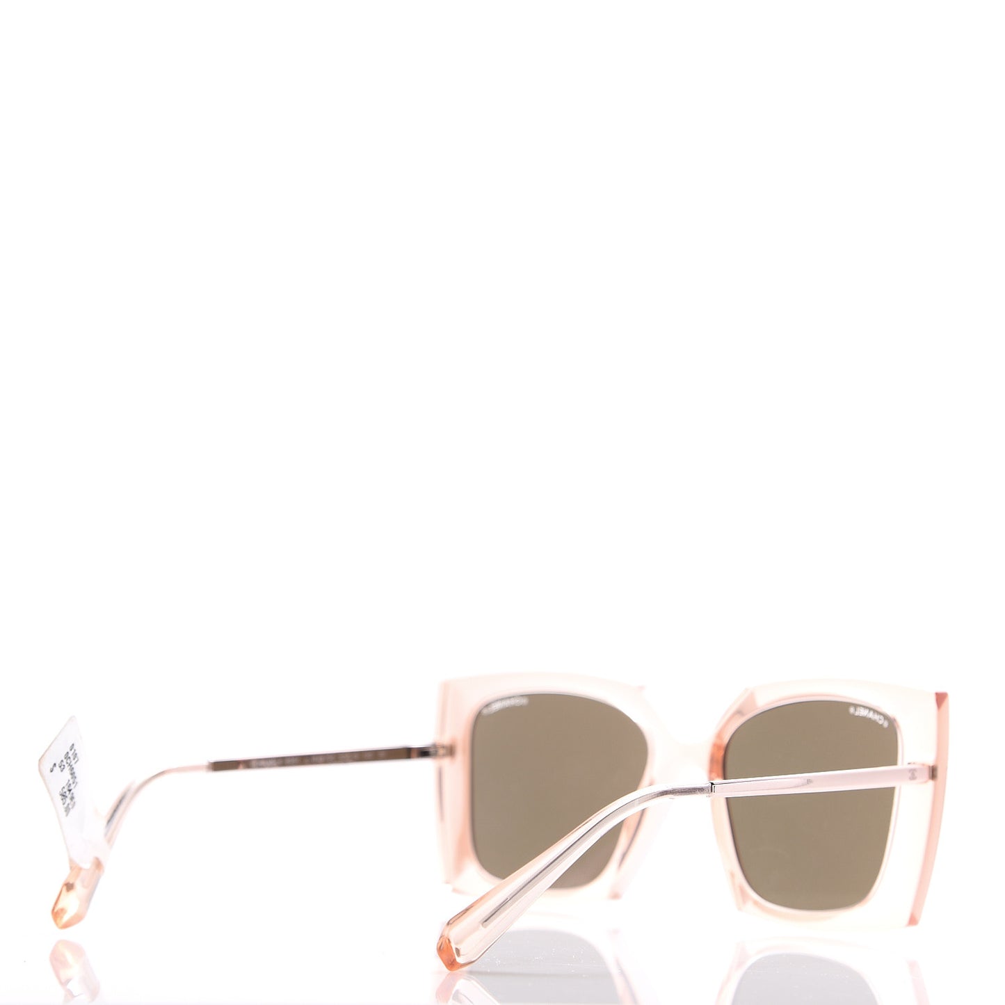 18K Pink Gold Mirror Square Sunglasses 6051 Pink
