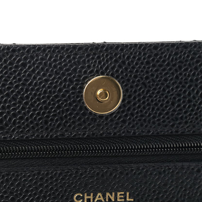 Chanel Caviar Quilted Wallet On Chain WOC Black 12 of 15
