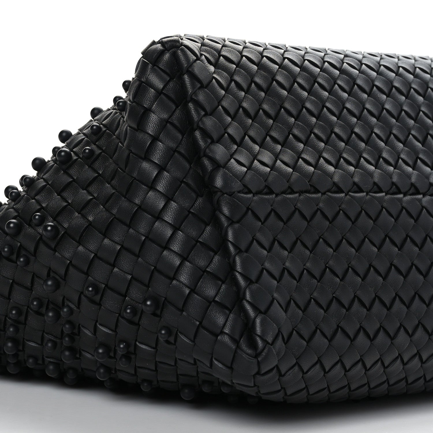 Bottega Veneta Nappa Intrecciato Beaded Medium Cabat Black 7 of 8