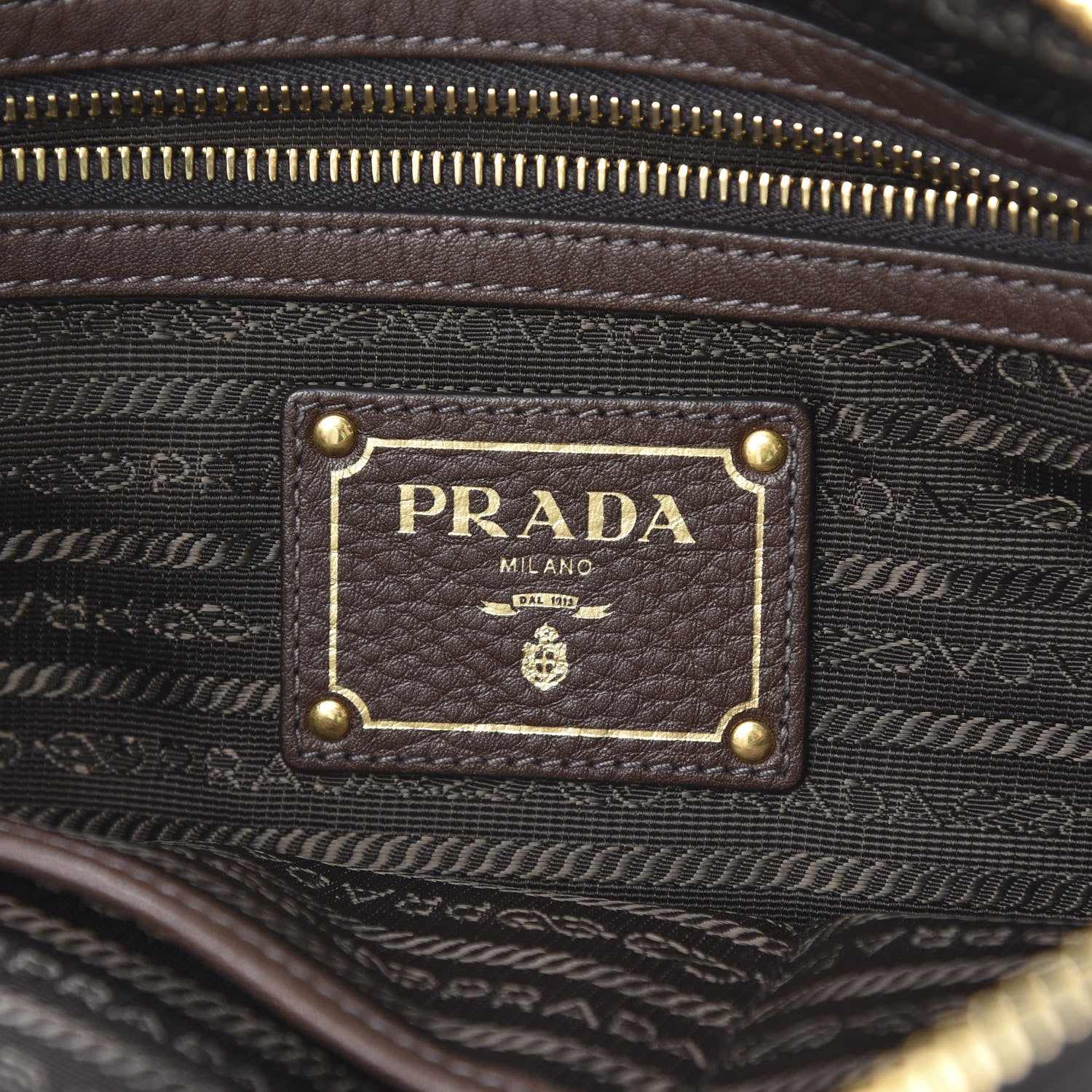 Prada Vitello Daino Shopping Satchel Caffe 6 of 15