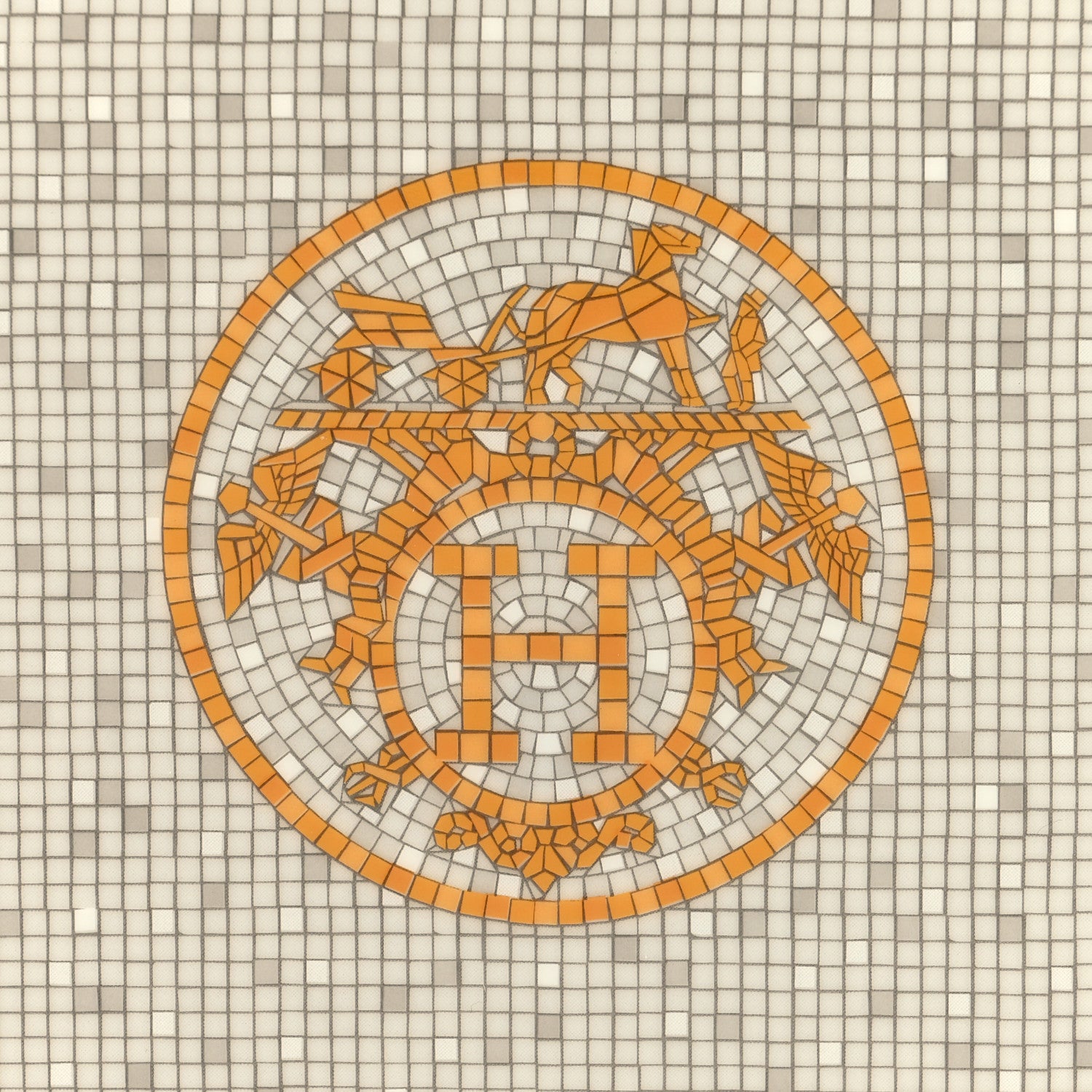 Hermes Porcelain Mosaique au 24 Gold Sushi Plate 7 of 8