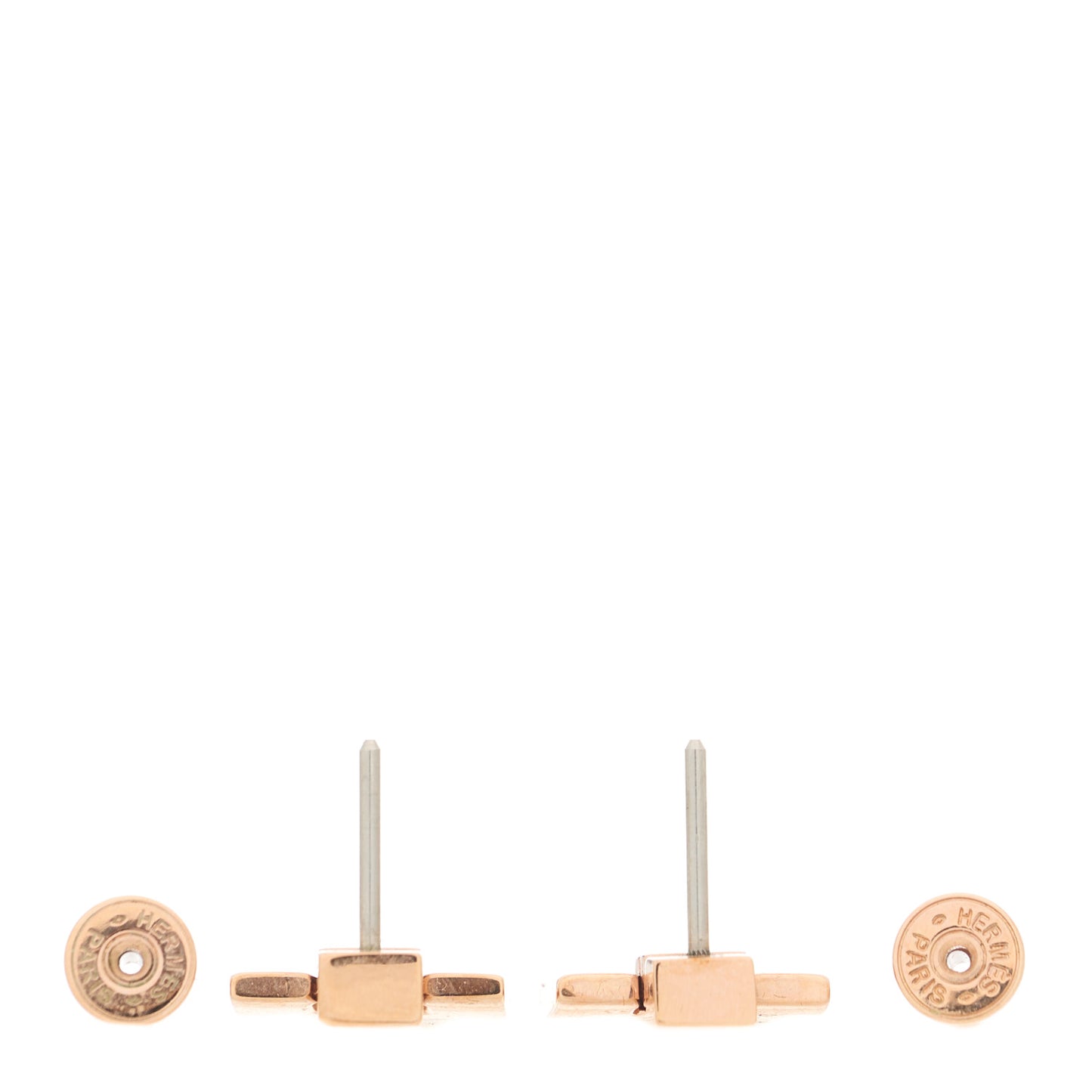 Rose Gold Lacquer Eileen Earrings White