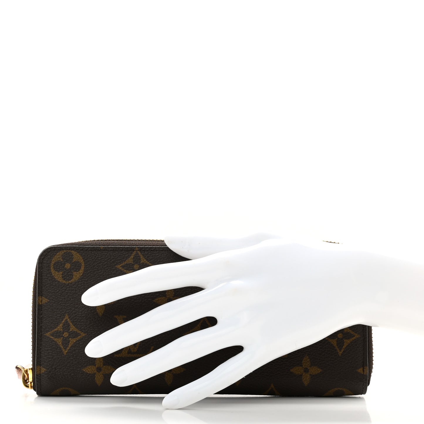 Monogram Clemence Wallet Rose Ballerine