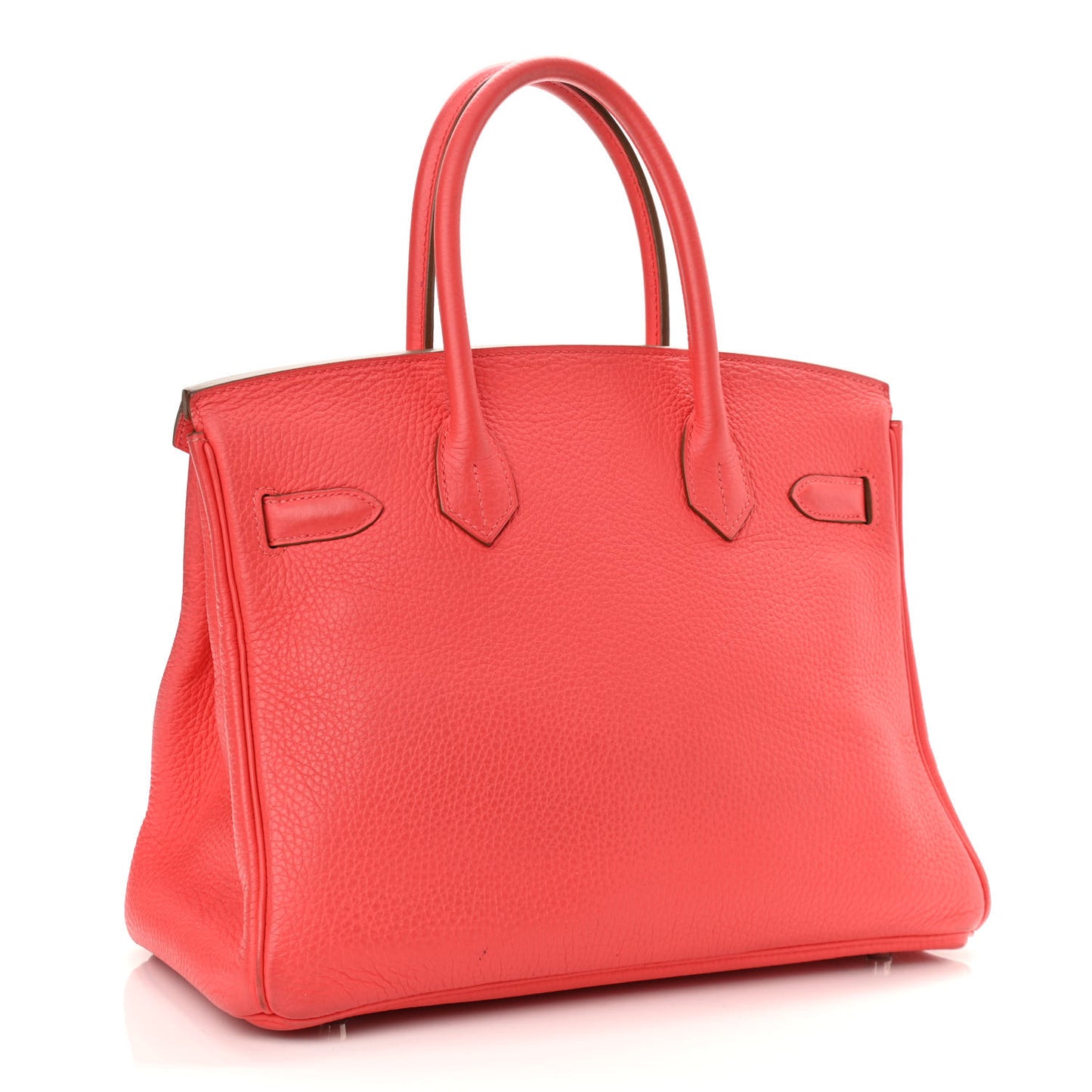 Taurillon Clemence Birkin 30 Rouge Pivoine