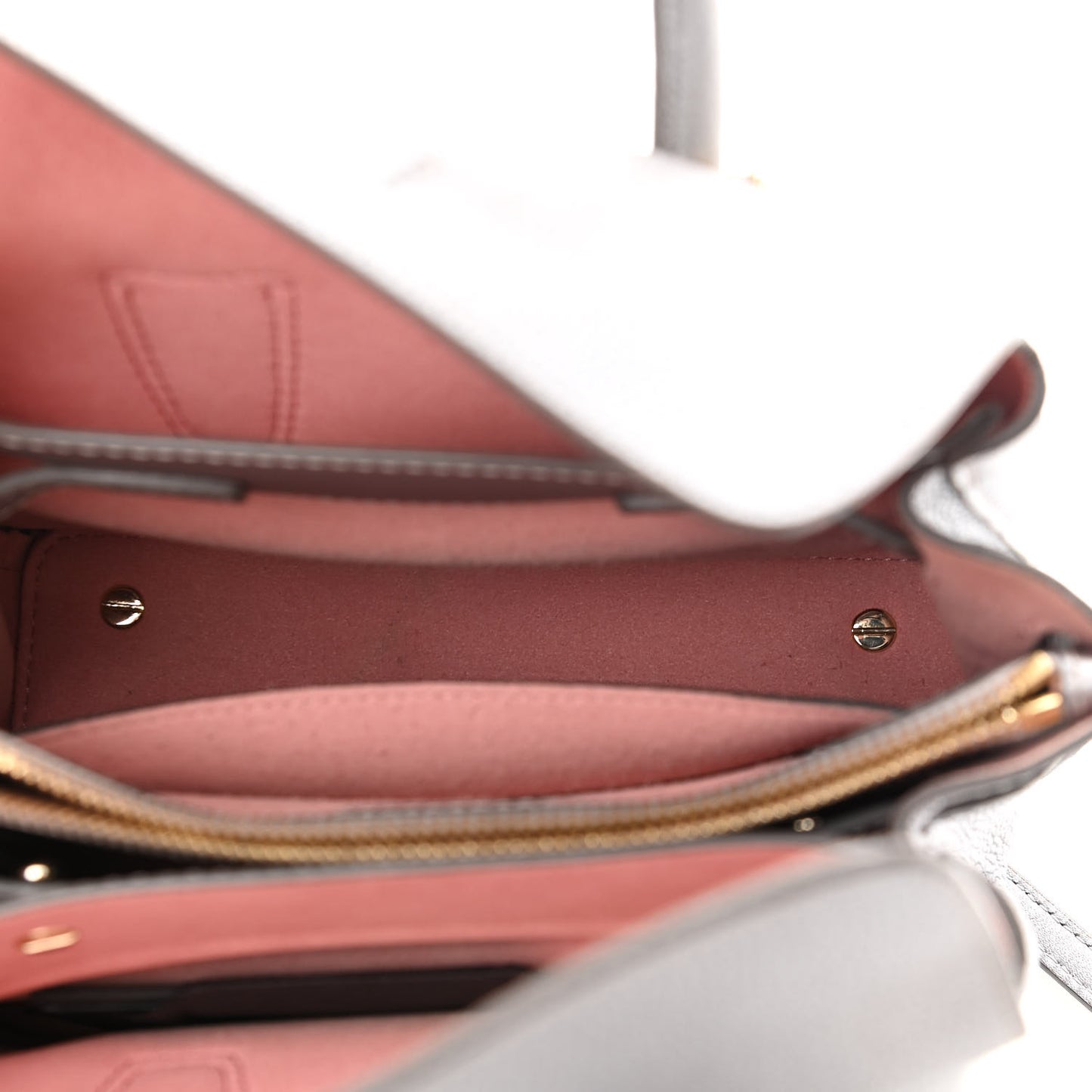 Metallic Grained Calfskin Mini Milla Tote Spike Silver