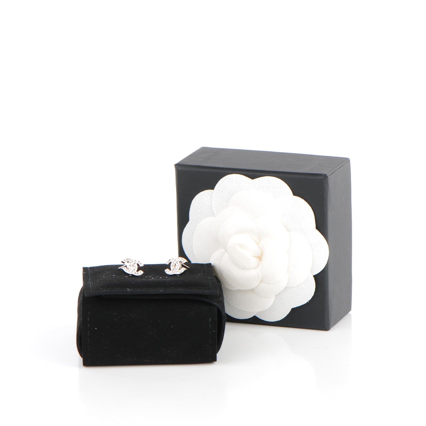 Crystal Timeless CC Earrings Silver