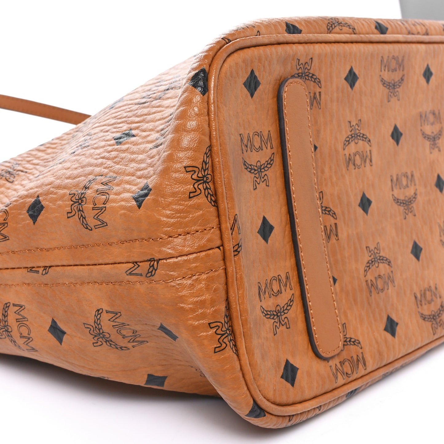 Visetos Medium Reversible Shopper Tote Cognac