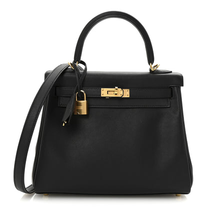 Hermes Swift Kelly Retourne 25 Black 1 of 10