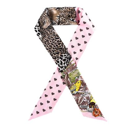 Hermes Silk Jungle Love Love Twilly Rose Pale Etoupe 1 of 3