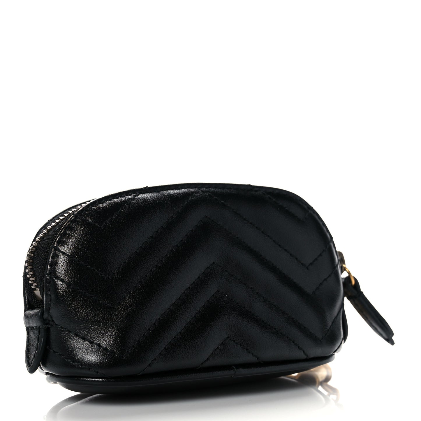 Calfskin Matelasse GG Marmont Key Pouch Black