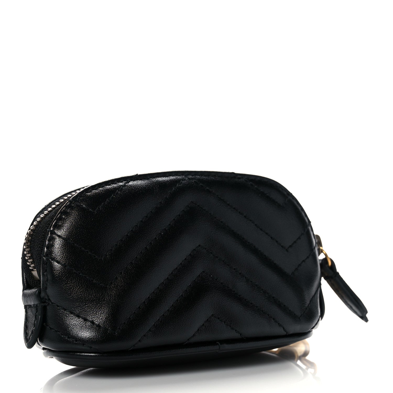 Gucci Calfskin Matelasse GG Marmont Key Pouch Black 3 of 8