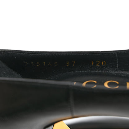 Gucci Nappa Charlotte Pumps 37 Black 7 of 9
