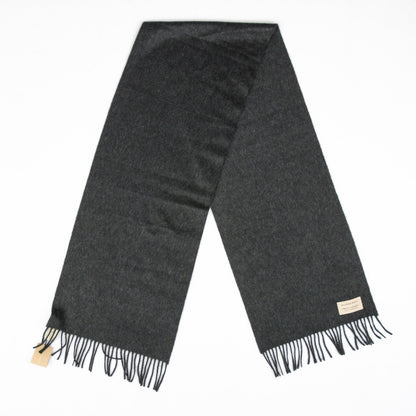 Burberry Cashmere Embroidered Fringe Scarf Charcoal 3 of 5