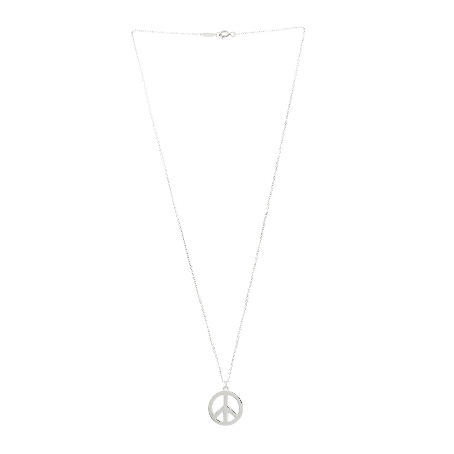 Tiffany Sterling Silver Peace Pendant Necklace 2 of 5