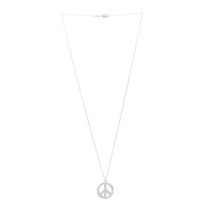 Tiffany Sterling Silver Peace Pendant Necklace 2 of 5