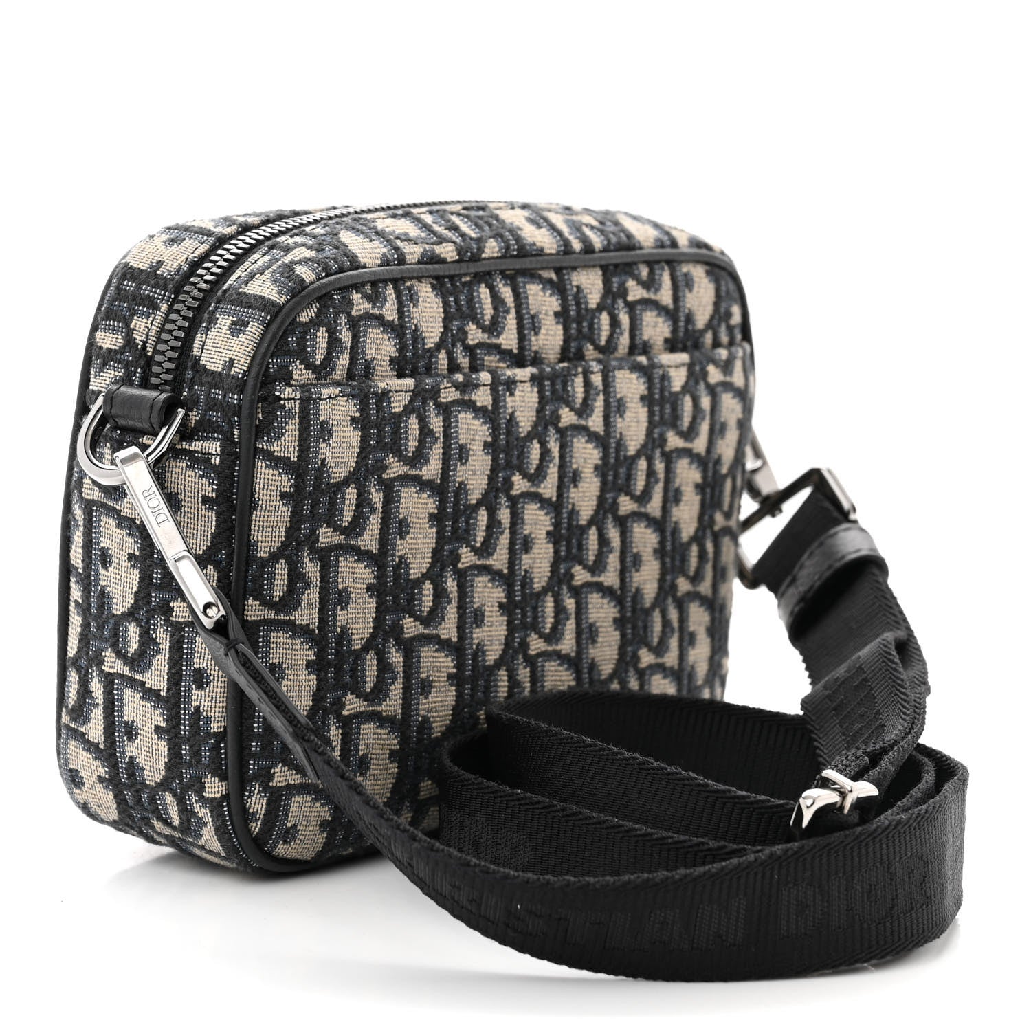 Christian Dior HOMME Oblique Mini Safari Messenger Navy Blue 4 of 11