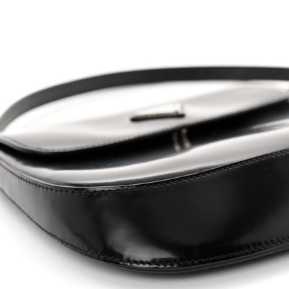 Prada Spazzolato Cleo Flap Shoulder Bag Black 9 of 11