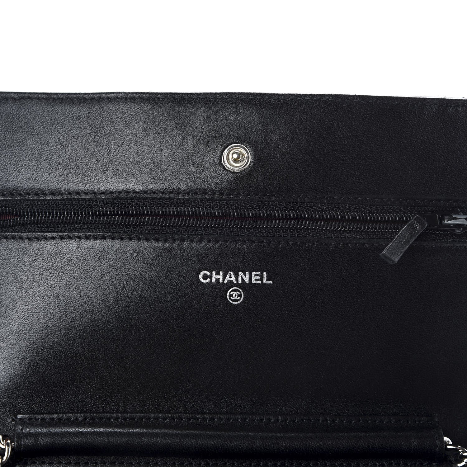 Chanel Lambskin Quilted Wallet On Chain WOC Black 6 of 11
