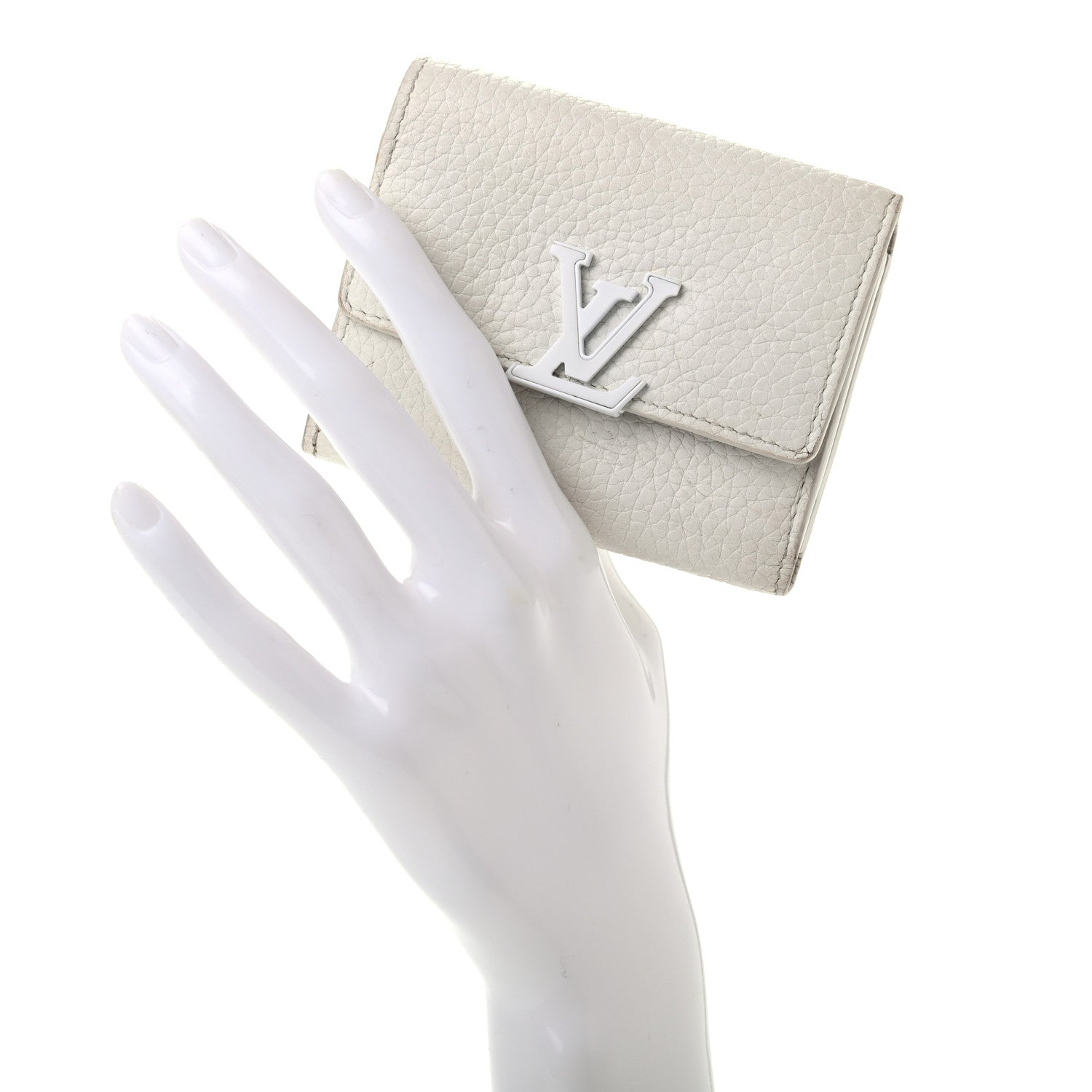 Louis Vuitton Taurillon Capucines XS Wallet White 2 of 15