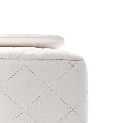 Chanel Caviar Quilted Jumbo Double Flap White 6 of 6
