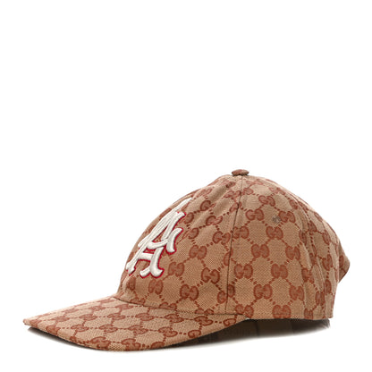 Gucci X MLB Monogram LA Dodgers Baseball Hat 57-61 Beige Ruggine 1 of 8