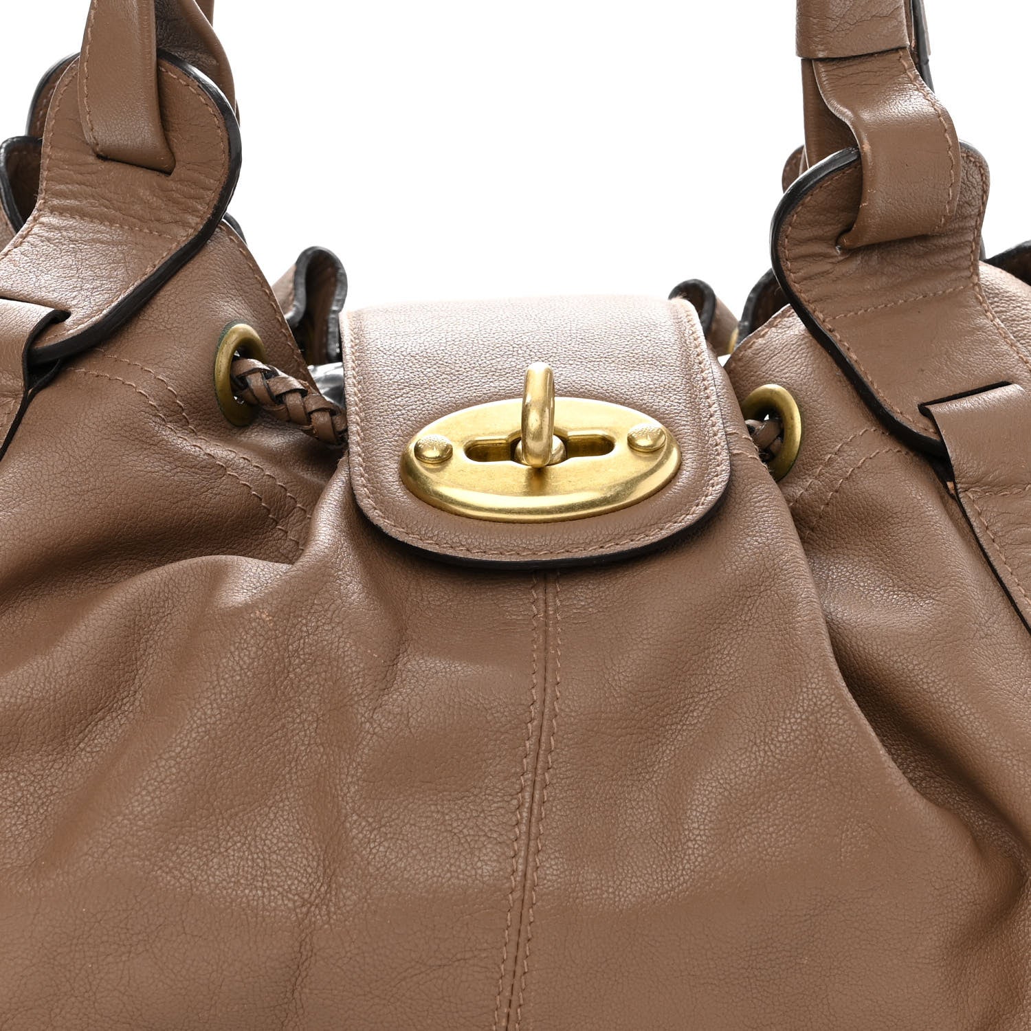 Mulberry Soft Goatskin Agyness Satchel Brown 7 of 11