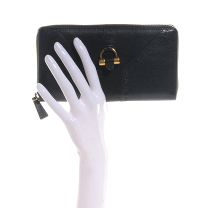 Saint Laurent Leather Muse Zip Around Wallet Black 2 of 8