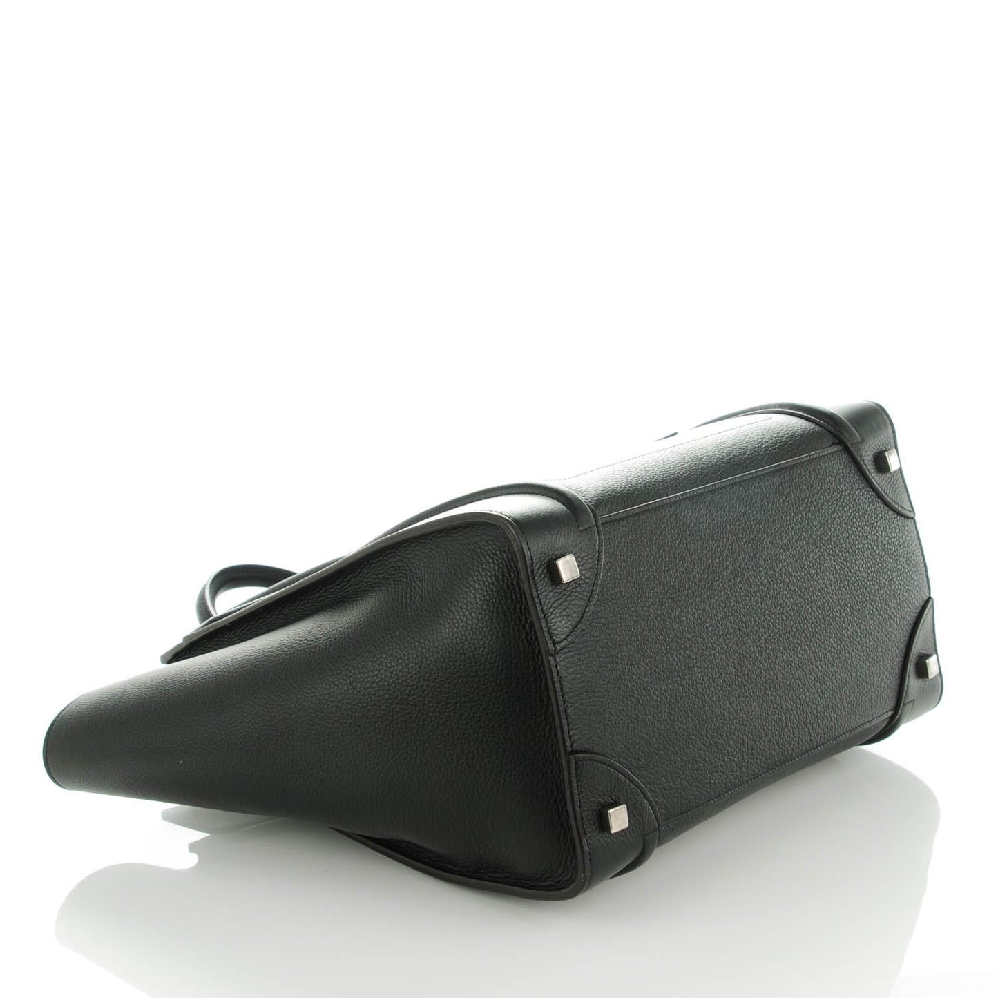 Drummed Calfskin Mini Luggage Black