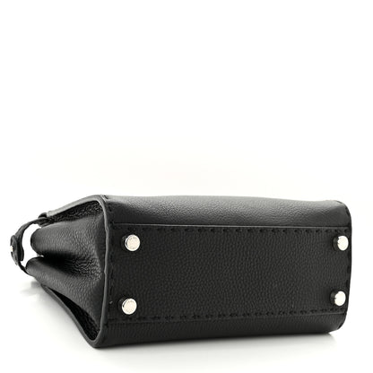 Fendi Cuoio Romano Selleria Bi-Color Mini Peekaboo Iconic Satchel Black Mou 4 of 12