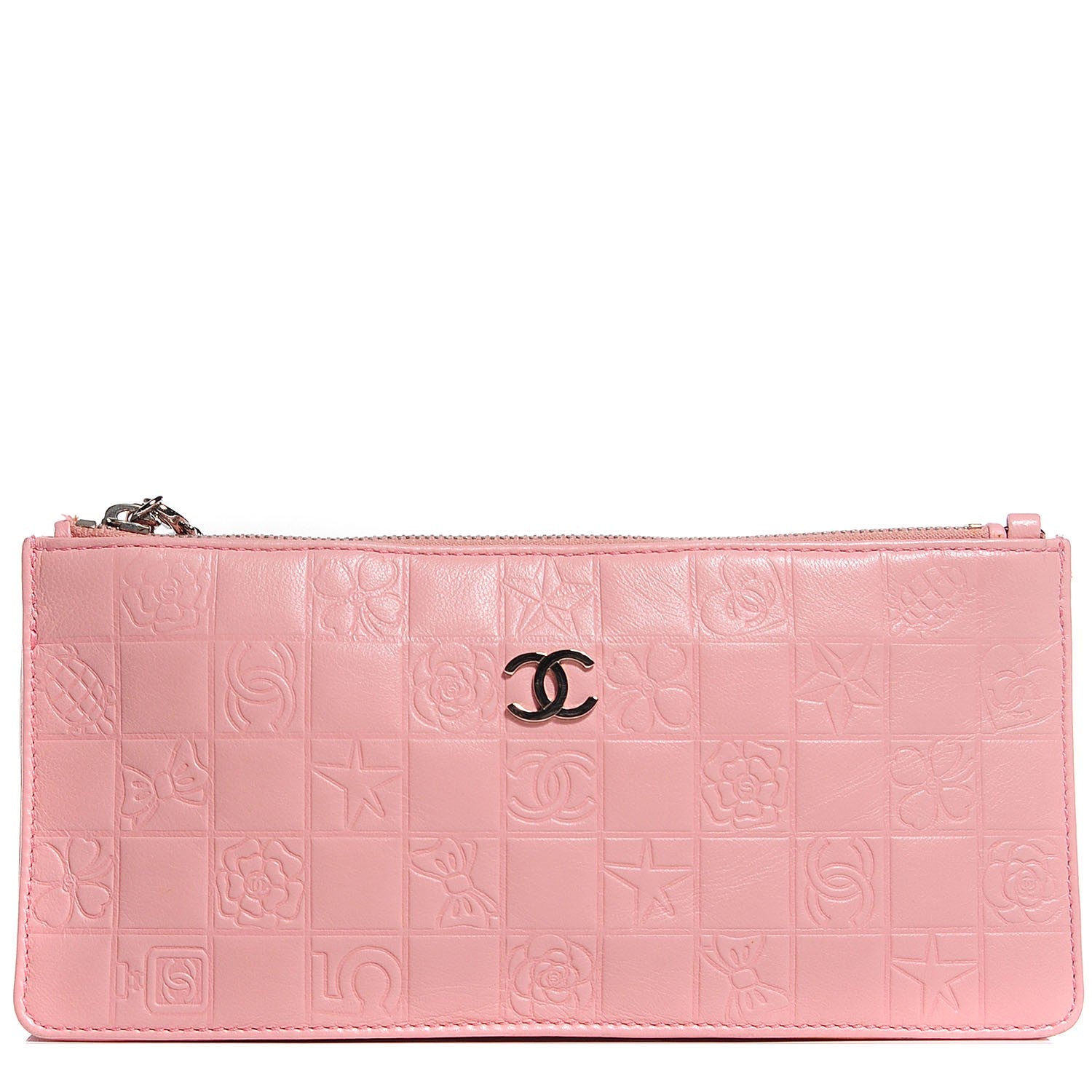 Chanel Lambskin Precious Symbols Pochette Pink 1 of 7
