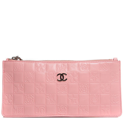 Chanel Lambskin Precious Symbols Pochette Pink 1 of 7