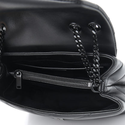 Saint Laurent Calfskin Y Quilted Monogram Small Loulou Chain Satchel Black 5 of 11